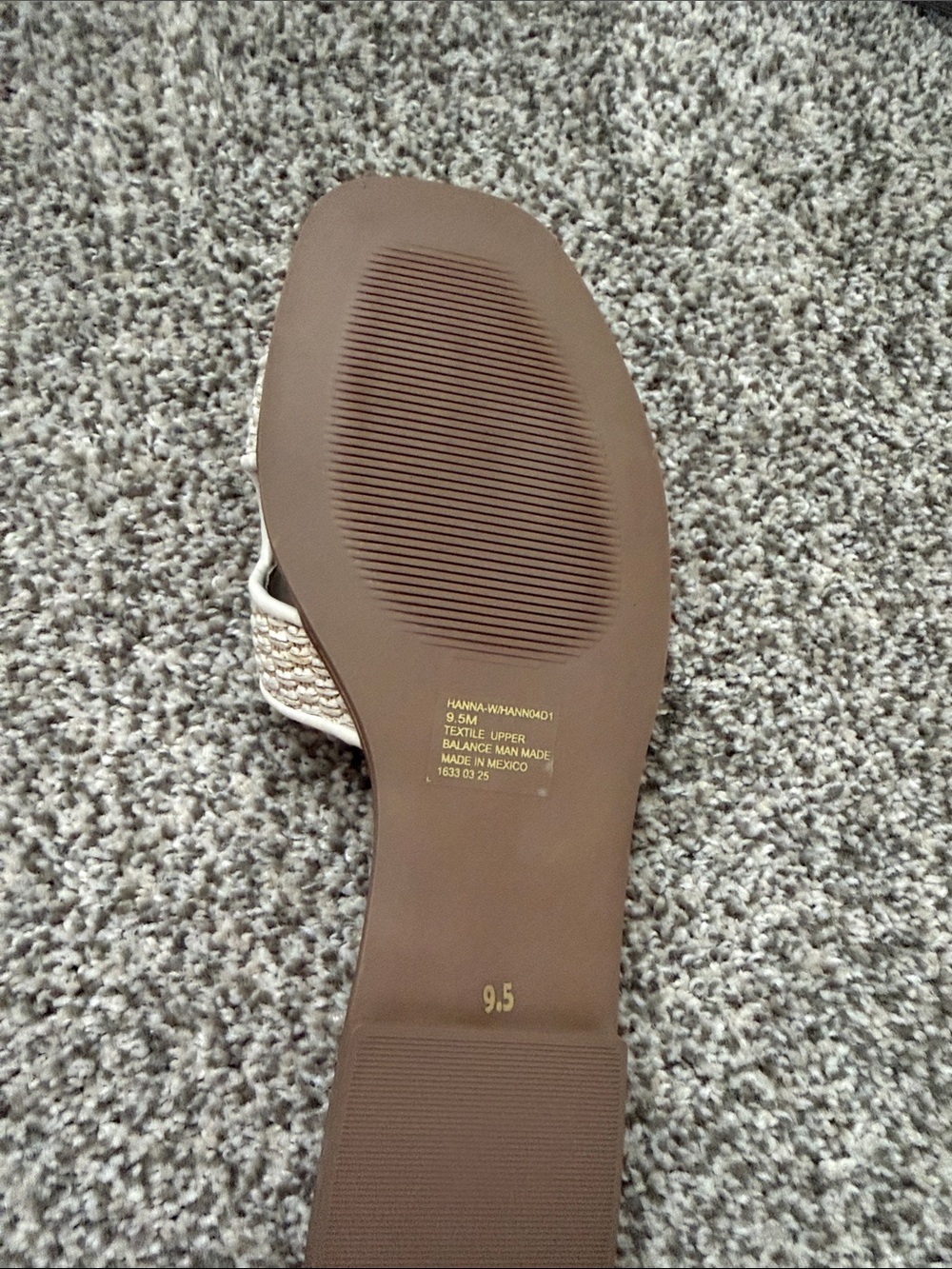 STEVEN New York Cream Beige Woven Slide Mules size 9 1/2 - Picture 5 of 6